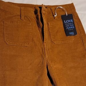 Corduroy high waisted wide leg trousers